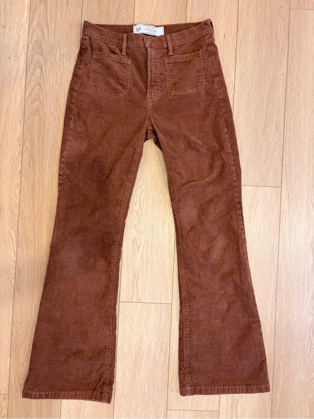 Rust Brown Corduroy Flare Pants | Y2K, boho, 70s, retro, fall, free people style
